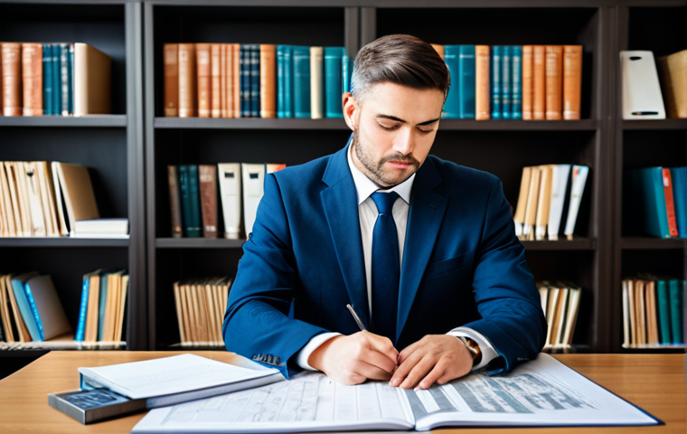 A thoughtful professional in a modest business suit, fully clothed, sitting at a clean, well-lit desk. The individual is intently studying detailed, abstract technical diagrams showcasing cross-sections of different bullet designs (e.g., solid vs. expanding forms), clearly illustrating various ammunition principles for educational purposes. The background is a modern, organized study with bookshelves filled with professional texts. The image conveys a professional, academic atmosphere. Perfect anatomy, correct proportions, well-formed hands, proper finger count, natural body proportions, natural pose, professional photography, high quality, realistic, detailed, safe for work, appropriate content, family-friendly.