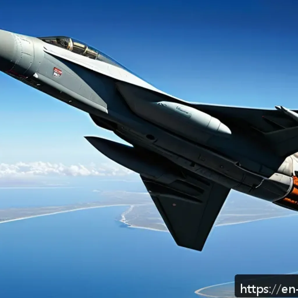 유도탄 발사 후 조종 기술 - A highly detailed cutaway illustration of a modern missile mid-flight showcasing its adaptive naviga...