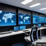 방산기술 국산화 정책 분석 - A high-tech defense innovation hub showcasing collaboration between diverse professionals: engineers...